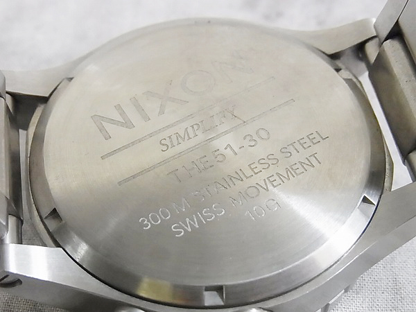 実際に弊社で買取させて頂いたNIXON/ニクソン THE51-30 タイドグラフ 腕時計/A057100の画像 6枚目