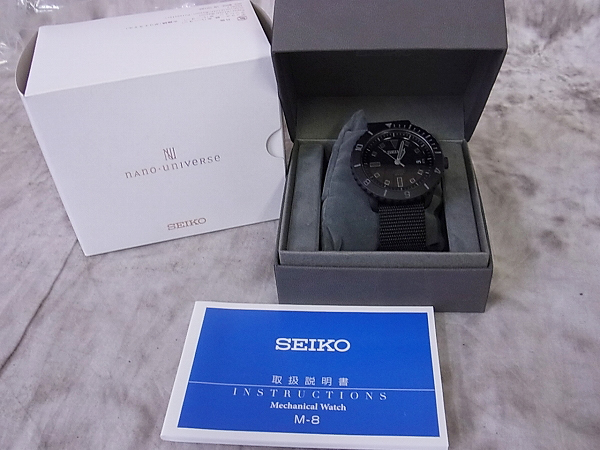 実際に弊社で買取させて頂いたSEIKO×nano universe SPIRIT ダイバーズ 自動巻き SCVE029の画像 7枚目