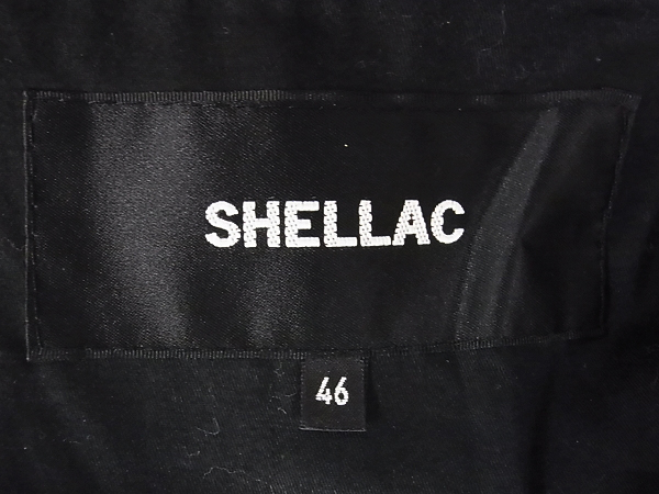 実際に弊社で買取させて頂いたSHELLAC/シェラック ファー付レザーライダースジャケット 46の画像 5枚目