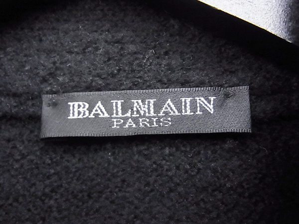 実際に弊社で買取させて頂いたBALMAIN/バルマン フルジップ ニット ライダース 黒/XSの画像 2枚目