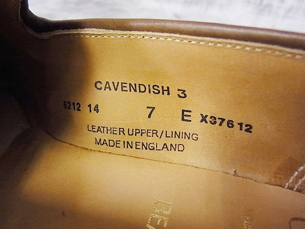 実際に弊社で買取させて頂いたCrockett&Jones/クロケット&ジョーンズ CAVENDISH 3 タッセル 7の画像 6枚目