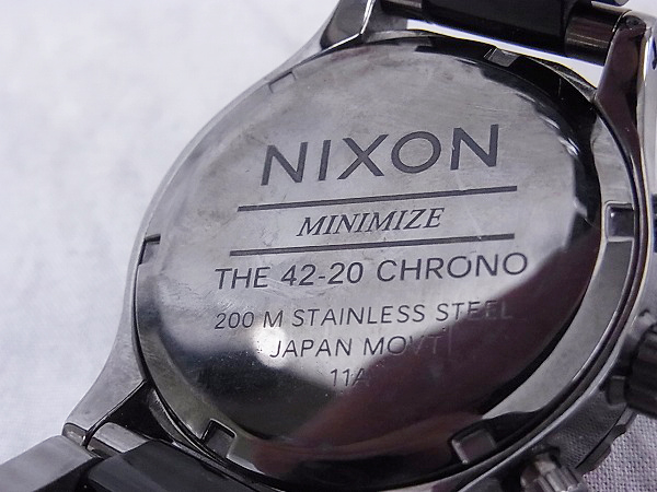 実際に弊社で買取させて頂いたNIXON/ニクソン 42-20 MINIMIZE クロノグラフの画像 3枚目