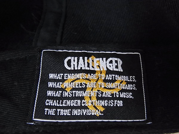 CHALLENGER/チャレンジャー ツバ切りキャップ 初期 帽子/黒の買取実績