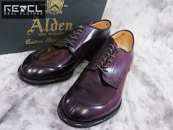 実際に弊社で買取させて頂いたALDEN/オールデン コードバン Vチップ 革靴 茶/54321/8D