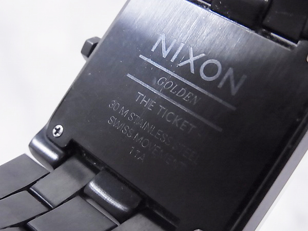 実際に弊社で買取させて頂いたNIXON/ニクソン THE TICKET 腕時計 フルブラック A085-001の画像 3枚目