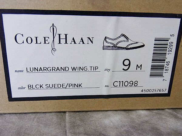 実際に弊社で買取させて頂いたColeHaan/コールハーン ルナグランド ウィングチップ C11098/9の画像 9枚目