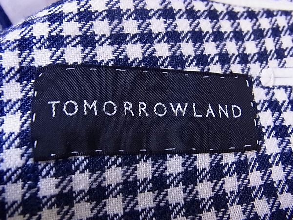 実際に弊社で買取させて頂いたTOMORROWLAND/トゥモローランド チェック柄 ジャケット 46の画像 2枚目