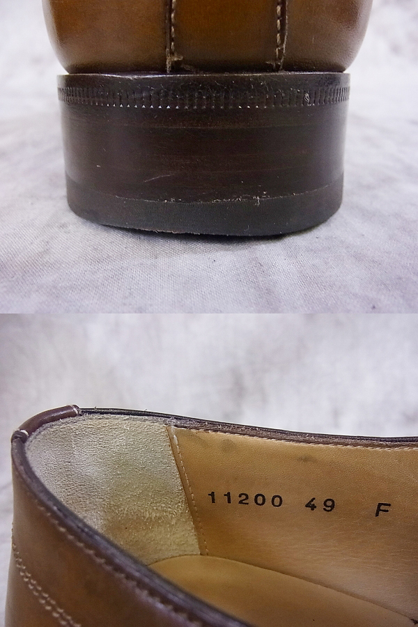 実際に弊社で買取させて頂いたSantoni/サントーニ モンクストラップシューズ 茶系 11200/6の画像 8枚目