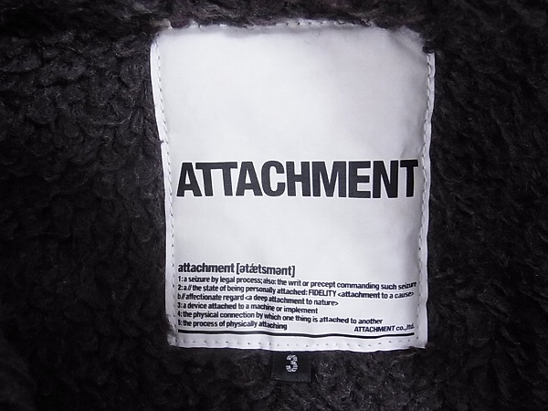 実際に弊社で買取させて頂いたATTACHMENT/アタッチメント サンプル 裏ボアコーデュロイJKT/3の画像 3枚目