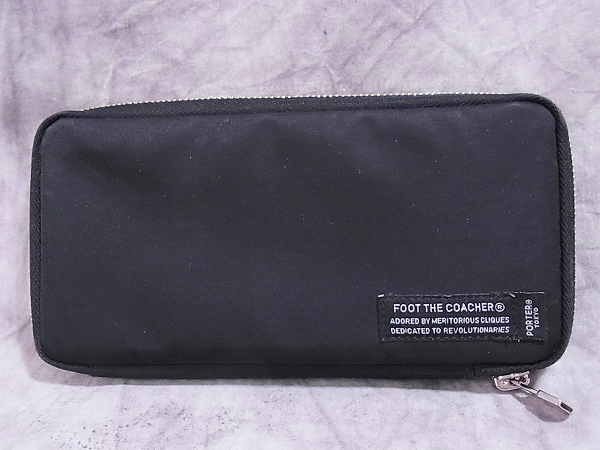 実際に弊社で買取させて頂いたfoot the coacher×PORTER MILITARY WALLET LONG ブラックの画像 1枚目