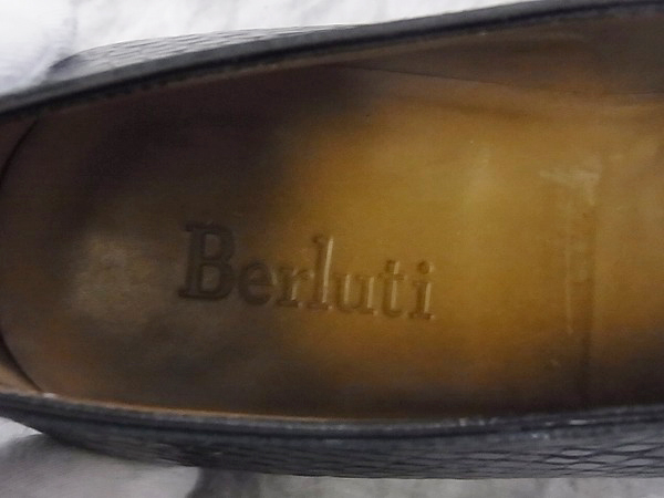 実際に弊社で買取させて頂いたBerluti クロコ型押し/レースアップシューズ/7.5の画像 5枚目