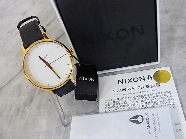 実際に弊社で買取させて頂いたNIXON/ニクソン THE KENSINGTON LEATHER 腕時計 A108-1964の画像 7枚目