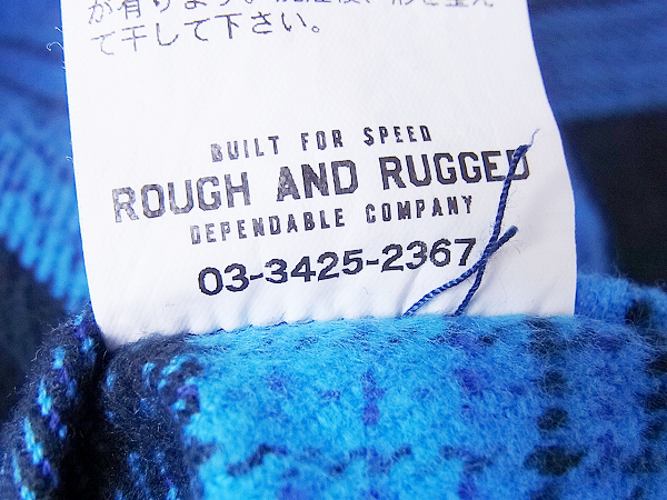 実際に弊社で買取させて頂いたROUGH AND RUGGED 長袖チェックシャツ 青/黒 2の画像 4枚目