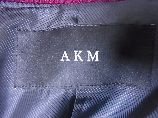 実際に弊社で買取させて頂いたAKM/エーケーエム パルスタージャケット ワインレッド 12AW Lの画像 2枚目