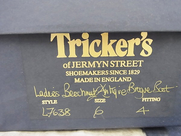 実際に弊社で買取させて頂いたTricker's/トリッカーズ ウイングチップ カントリーブーツ/6の画像 9枚目