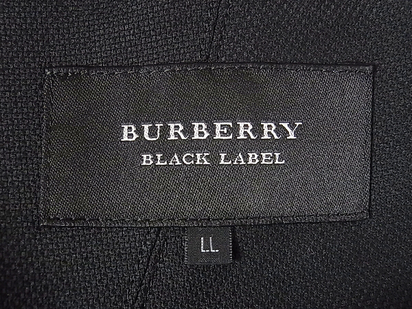 実際に弊社で買取させて頂いたBURBERRY BLACK LABEL/バーバリー テーラードジャケット 黒 LLの画像 7枚目