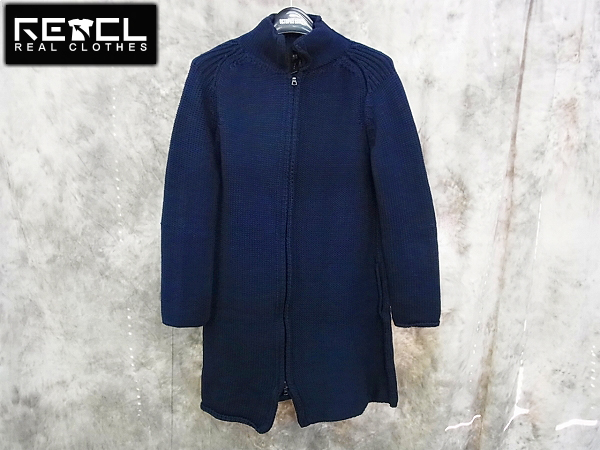 実際に弊社で買取させて頂いたwjk 14AW simple 3gage coat/ニットコート 紺 1043-kw36/M