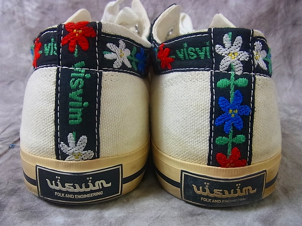 実際に弊社で買取させて頂いたVisvim/ビズビム ミッドスニーカー フラワー刺繍 ホワイト/10の画像 2枚目