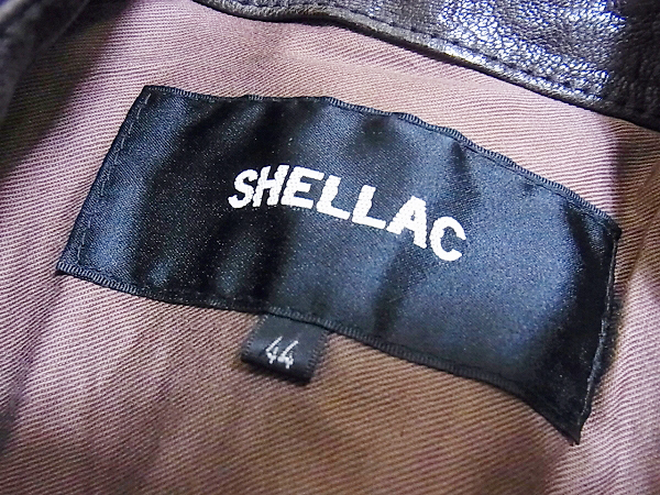 実際に弊社で買取させて頂いたSHELLAC/シェラック ゴートスキン  レザージャケット/44の画像 2枚目