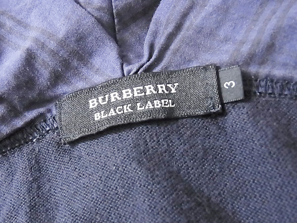 実際に弊社で買取させて頂いたBURBERRY BLACK LABEL/バーバリー ジップアップニットパーカー3の画像 2枚目