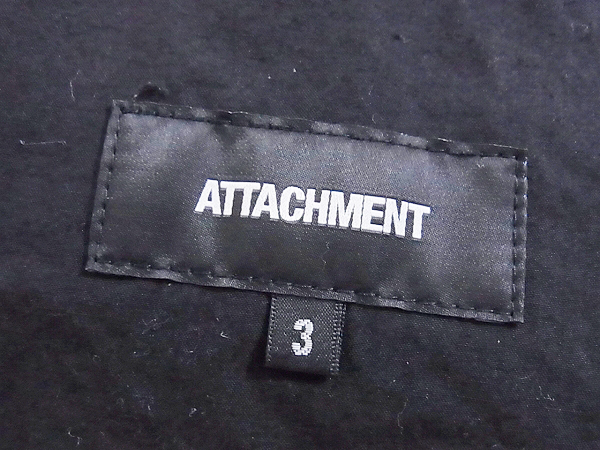 実際に弊社で買取させて頂いたATTACHMENT 16AW ハイカウントウェザーフーデットブルゾン/3の画像 2枚目