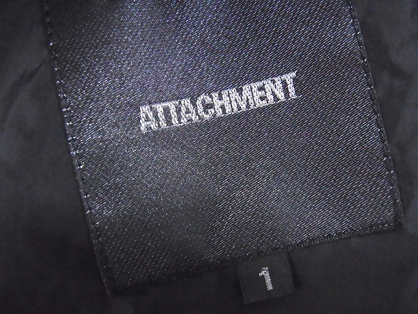 実際に弊社で買取させて頂いたATTACHMENT/アタッチメント ナイロンジャケット/ブラック/1の画像 2枚目