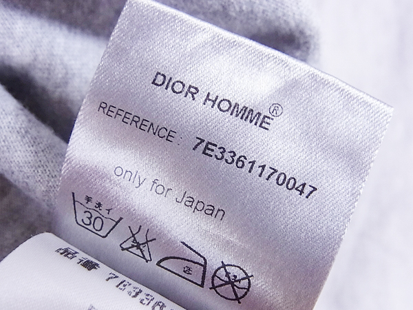 実際に弊社で買取させて頂いたDior Homme/ディオール オム 07 プリントパーカー グレー/Lの画像 3枚目