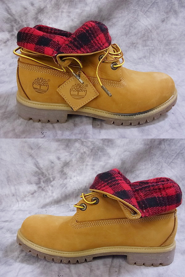 実際に弊社で買取させて頂いた【未使用】Timberland×WOOLRICH ロールトップブーツ/36517/8.5の画像 2枚目