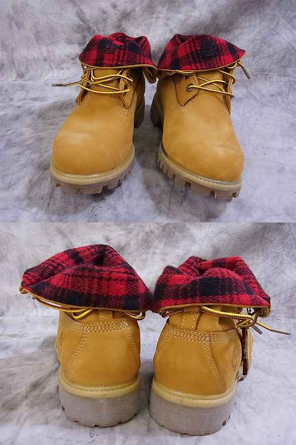 実際に弊社で買取させて頂いた【未使用】Timberland×WOOLRICH ロールトップブーツ/36517/8.5の画像 1枚目