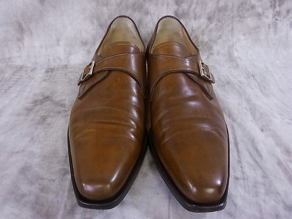 実際に弊社で買取させて頂いたSantoni/サントーニ モンクストラップシューズ 茶系 11200/6の画像 1枚目