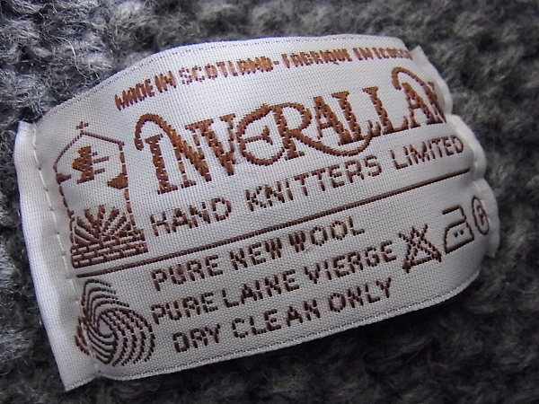 実際に弊社で買取させて頂いたINVERALLAN/インバーアラン ウールハンドニットベスト グレーの画像 2枚目