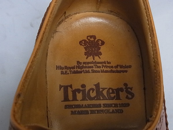 実際に弊社で買取させて頂いた★Trickers/トリッカーズ　ウィングチップシューズ/M5633 の画像 6枚目