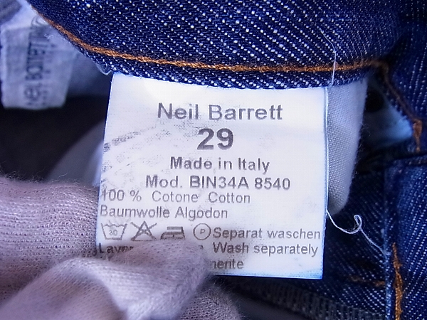 実際に弊社で買取させて頂いたNeil Barrett/ニールバレット ウォッシュドデニム BIN34A/29の画像 3枚目