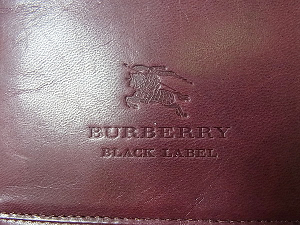 実際に弊社で買取させて頂いたBURBERRY/バーバリーブラックレーベル 馬革カードケース 赤茶系の画像 4枚目