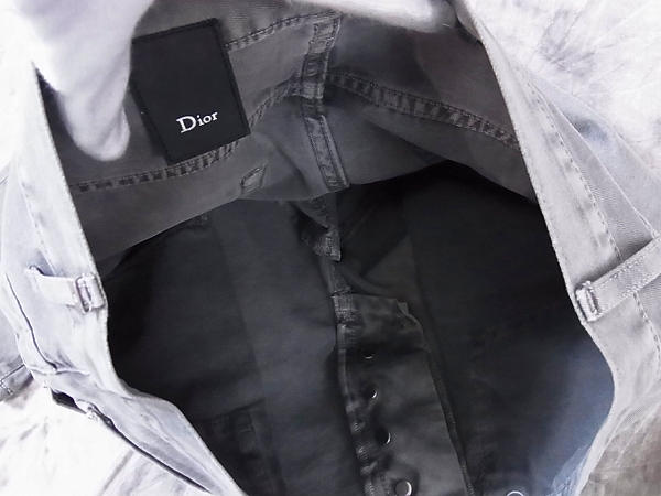 実際に弊社で買取させて頂いたDIOR HOMME/ディオールオム ボタンフライ デニムパンツ 28の画像 8枚目