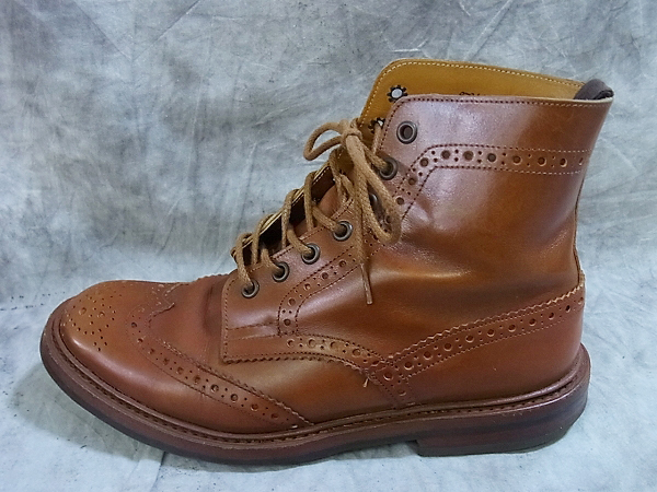 実際に弊社で買取させて頂いたTricker's/トリッカーズ ACORN カントリブーツ 茶 M2508/8の画像 5枚目