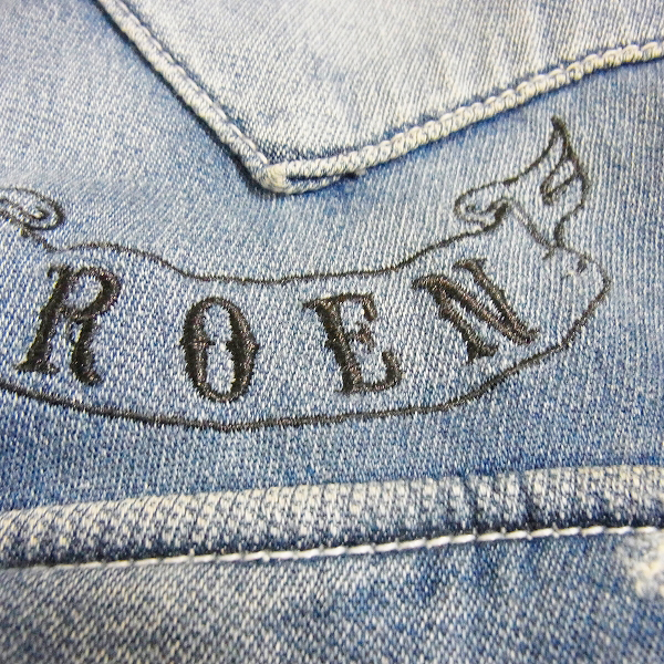 実際に弊社で買取させて頂いたroen/ロエン バックスカル ダメージジョグ デニムシャツ/Sの画像 5枚目