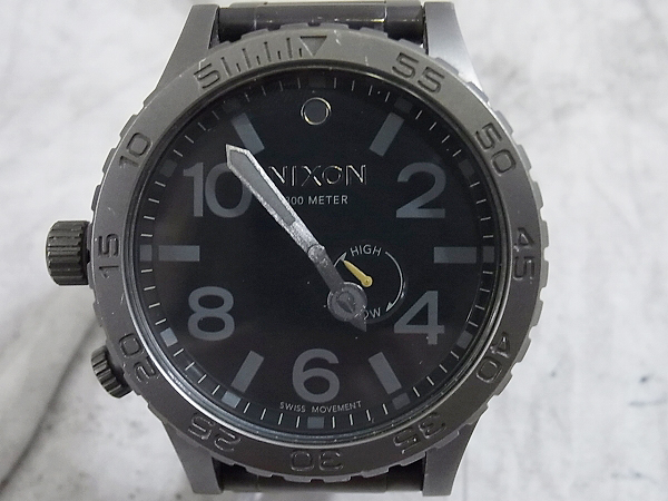 実際に弊社で買取させて頂いたNIXON/ニクソン 51-30 クオーツ/300M防水 ガンメタル A057680の画像 1枚目