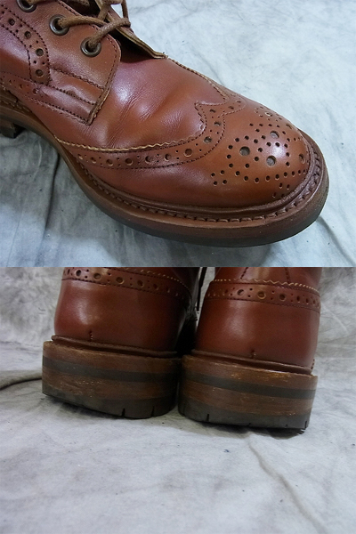 実際に弊社で買取させて頂いたTricker's/トリッカーズ ACORN カントリブーツ 茶 M2508/9の画像 8枚目