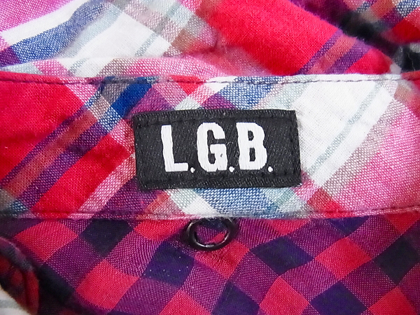 実際に弊社で買取させて頂いたLGB/ルグランブルー　チェックシャツ　SHIRT-G/M　3226HC/1の画像 2枚目