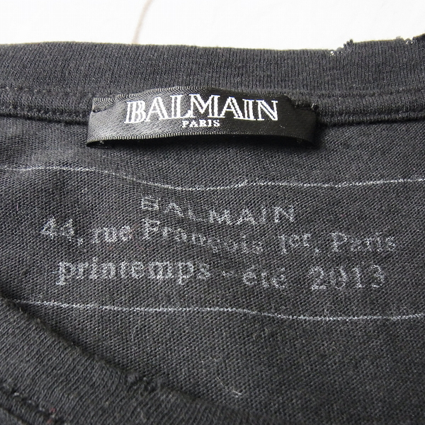 実際に弊社で買取させて頂いたBALMAIN/バルマン ダメージ加工デザインロングカットソー/Sの画像 2枚目