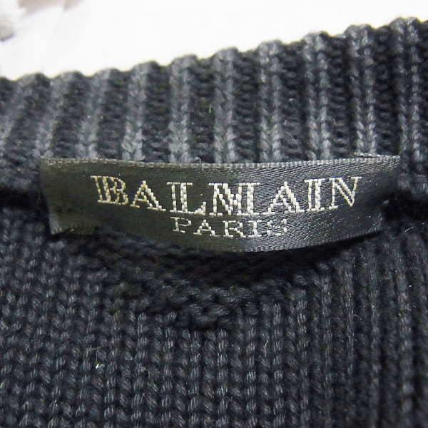 実際に弊社で買取させて頂いたBALMAIN/バルマン ショルダーボタン付きニットセーター/Sの画像 2枚目