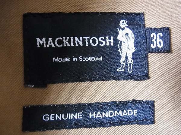 実際に弊社で買取させて頂いたMACKINTOSH/マッキントッシュ ステンカラーコート ベージュ 36の画像 2枚目