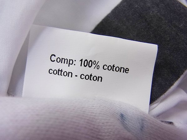 実際に弊社で買取させて頂いたNeil Barrett/ニールバレット 横ライン シャツ 白×黒/40の画像 6枚目
