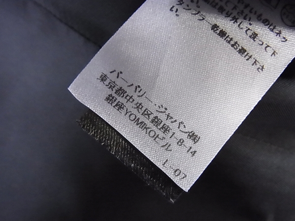 実際に弊社で買取させて頂いたバーバリープローサム トレンチコート ブラック レディース 40の画像 4枚目