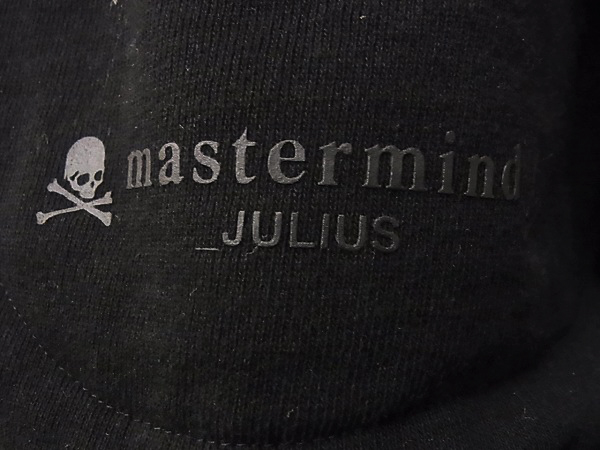 実際に弊社で買取させて頂いたmastermind JAPAN×JULIUS LIMITED スウェットパーカ ブラック 2の画像 4枚目