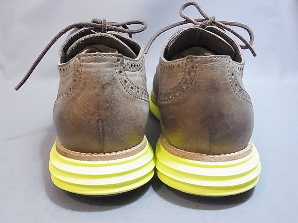 実際に弊社で買取させて頂いた★COLE HAAN×NIKE LUNAR GRAND ウィングチップ 茶黄C10450/8.5の画像 2枚目