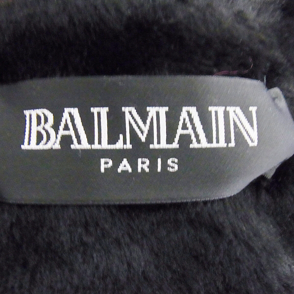 実際に弊社で買取させて頂いたBALMAIN/バルマン ファー付 牛革 ライダースジャケット/44の画像 2枚目