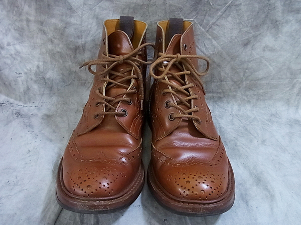 実際に弊社で買取させて頂いたTricker's/トリッカーズ ACORN カントリブーツ 茶 M2508/8の画像 1枚目