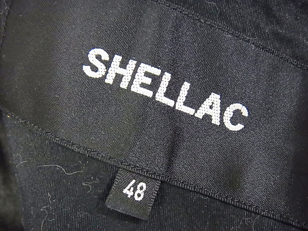 実際に弊社で買取させて頂いたSHELLAC/シェラック シングルライダース レザージャケット/48の画像 2枚目